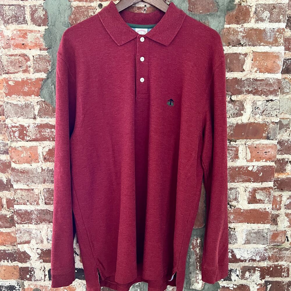 Brooks Brothers Men's Red LS Polo Shirt L - Picture 6 of 6